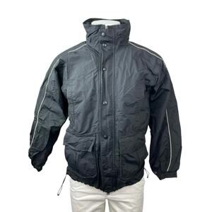 Flying Cross Duty Guard Hardshell Black Long Sleeve Windbreaker Coat Jacket Sz S
